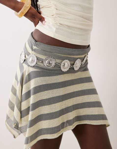 My Accessories - Sølvfarvet stort bælte med møntkæde - view 1