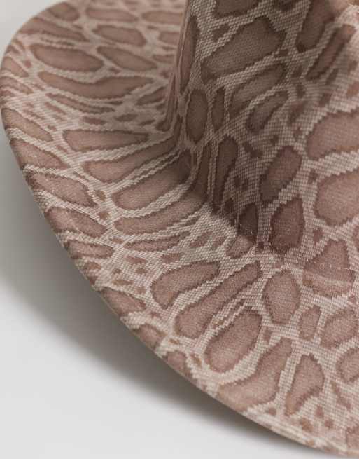 My Accessories snake print cowboy hat in grey, 3 of 3