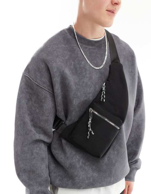 My Accessories - Sort sling-bæltetaske i nylon