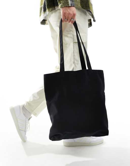 My Accessories - Sort tote i lærred 
