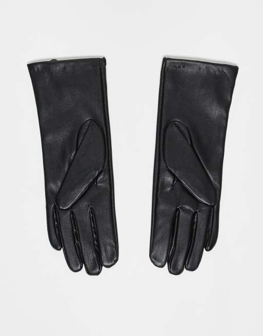 My Accessories - Sorte touch screen-handsker i imiteret læder, 3 af 3