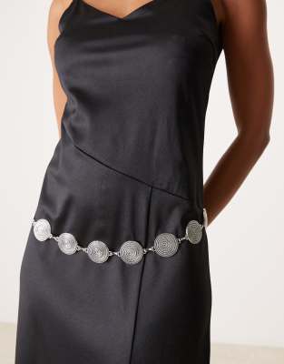 My Accessories My Accessories spiral chain belt in silver