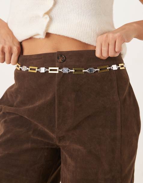 My Accessories square chain belt in mixed silver and gold tones - view 1