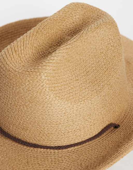 My Accessories – Stroh-Cowboyhut in Beige mit Knebelverschluss, 3 von 3
