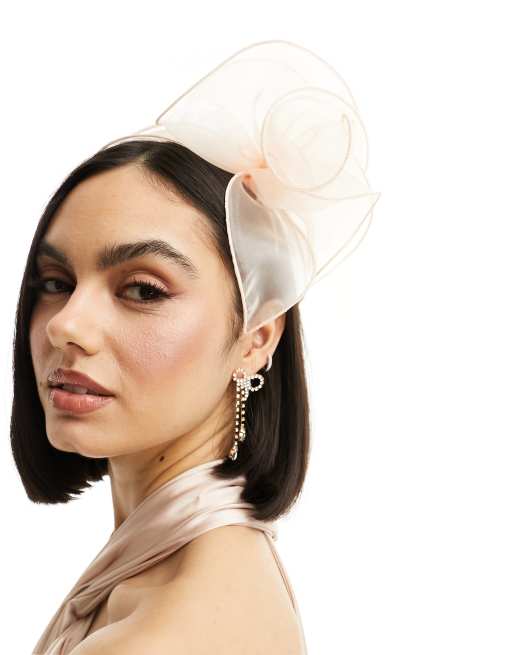 My Accessories structured floral fascinator headband in champagne | ASOS