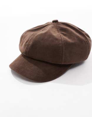My Accessories Suede Baker Boy Hat