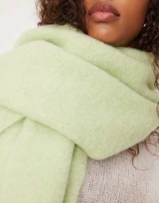 My Accessories Super Soft Oversized Blanket Scarf In Green