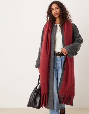 My Accessories My Accessories super soft oversized blanket scarf in red