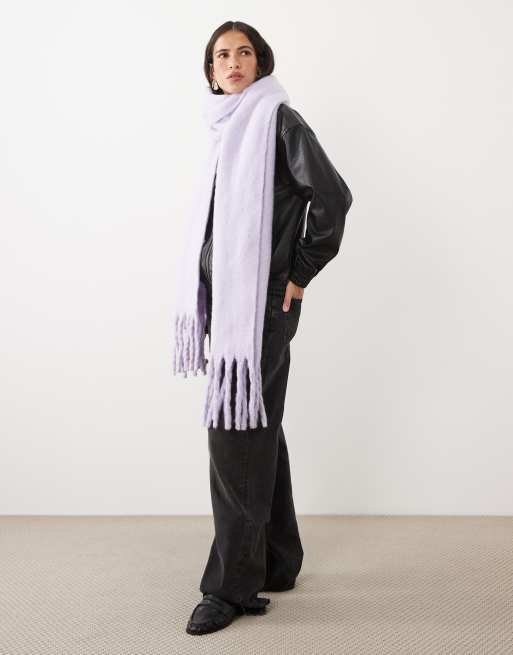 My Accessories supersoft oversized blanket scarf in lilac, 3 of 3