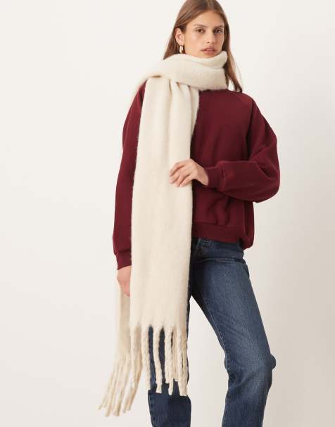 My Accessories supersoft oversized blanket scarf in off white - view 1