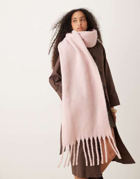 My Accessories supersoft oversized blanket scarf in pale pink - view 1