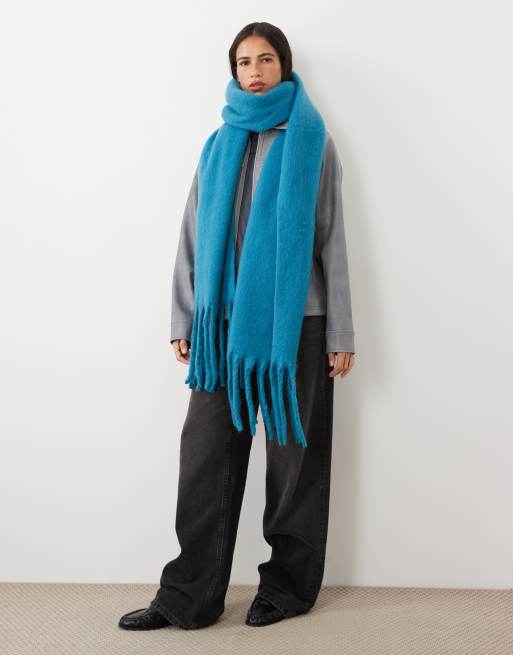 My Accessories supersoft oversized blanket scarf in turquoise, 2 of 3