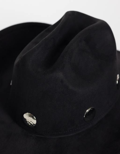 My Accessories – Svart cowboyhatt i mockaimitation med nitar, 2 av 3
