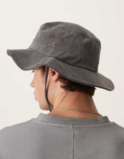 My Accessories – Svart, tvättad solhatt i safaristil , 2 av 3