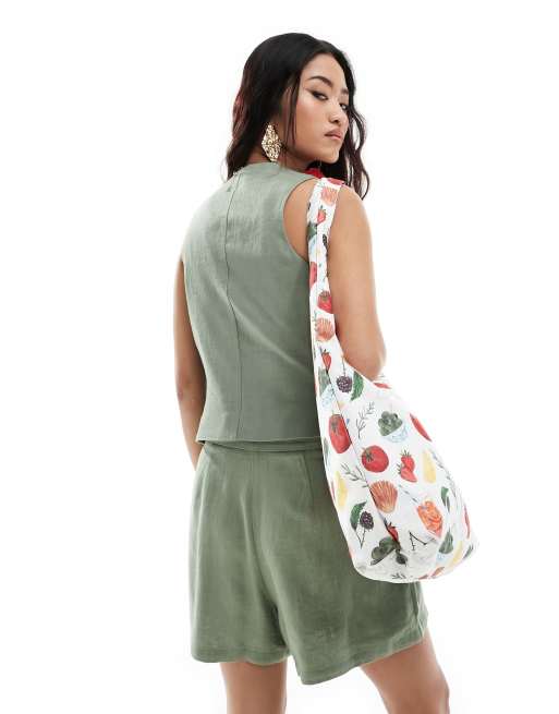 My Accessories – Torba shopperka typu tote z nadrukiem w owoce , 4 z 4