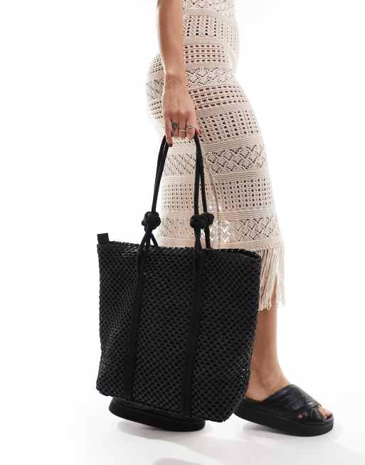 My Accessories - Totebag i sort strå