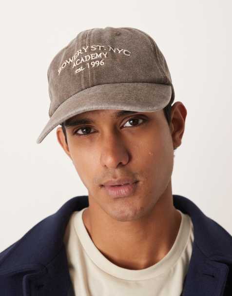 My Accessories - Vasket brun baseball-kasket med 'Bowery Street'-broderi - view 1