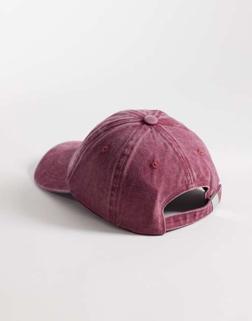 My Accessories - Vinrød forvasket kasket med "London Athletics"-broderi, 3 af 3