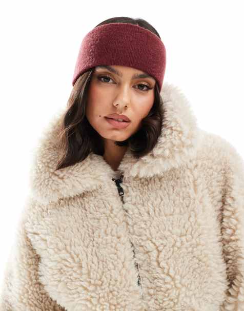 My Accessories – Vinrött, stickat hårband - view 1