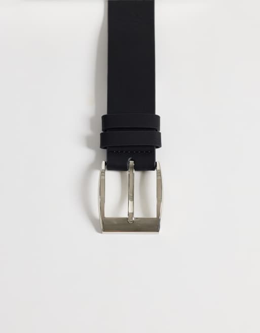 My Accessories vintage style belt in black with silver buckle, 3 of 3