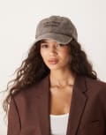 [My Accessories] My Accessories wellness studios baseball cap in washed brown No Size BROWN