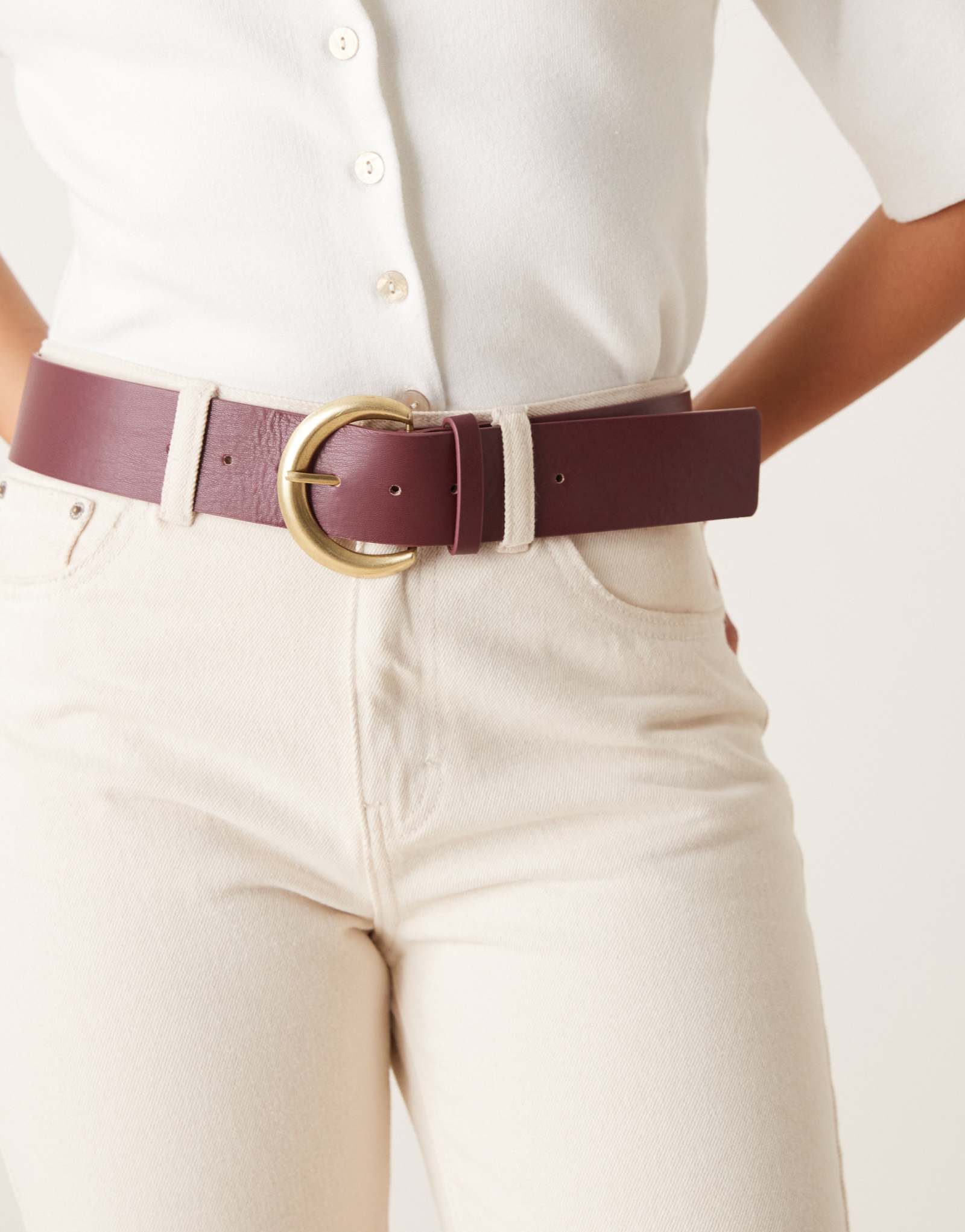 Мои аксессуары широкий пояс бордового и золотого цветов