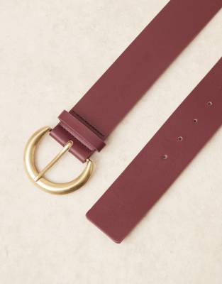 My Accessories Wide Belt In Red