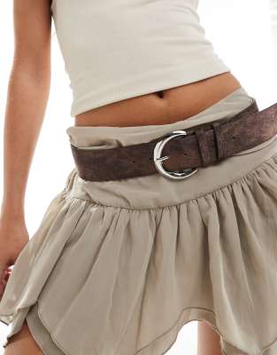 My Accessories Wide Pony Skin Belt