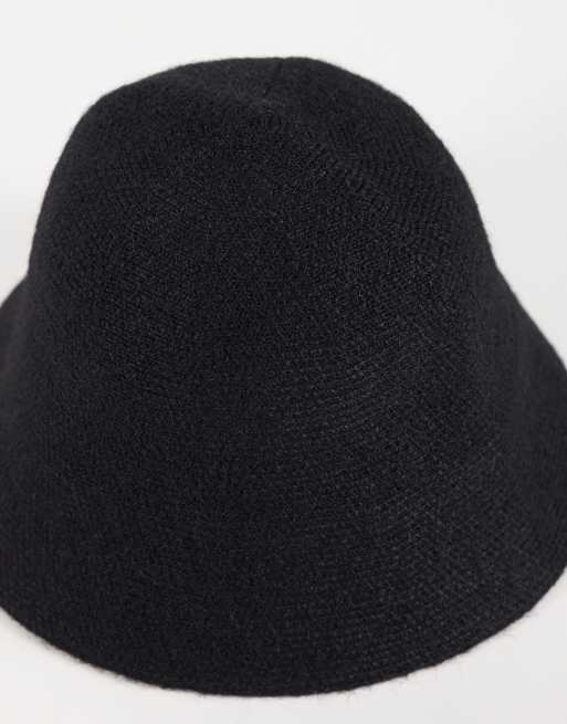 My Accessories wool mix cloche bucket hat in black, 2 of 3