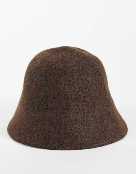 My Accessories wool mix cloche hat in brown - view 1