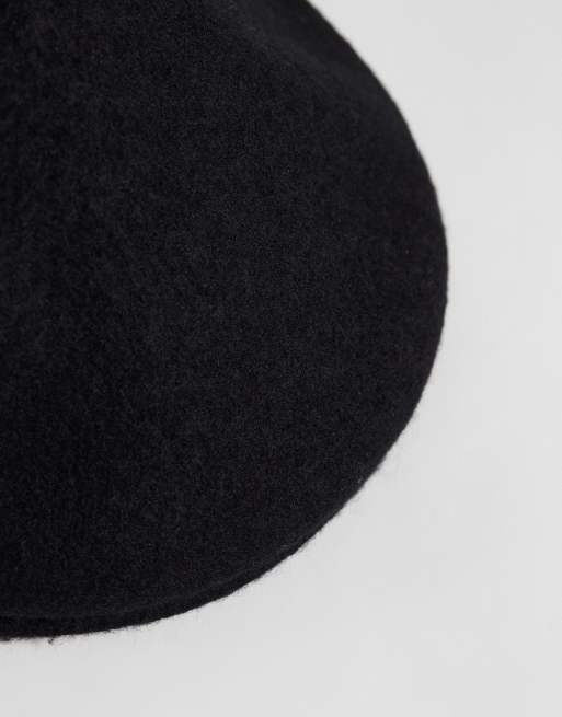 My Accessories wool mix flat cap in black, 2 of 3