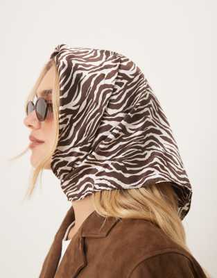 My Accessories My Accessories zebra print bandana headscarf-Black