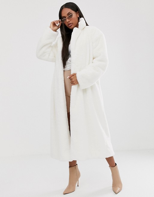 My Mum Made It oversized belted maxi coat in faux fur
