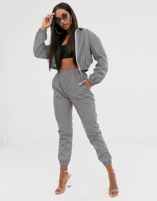 womens check joggers