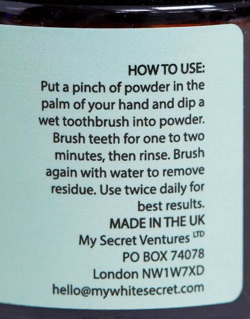 My White Secret - Polvere sbiancante denti premium, 4 di 4