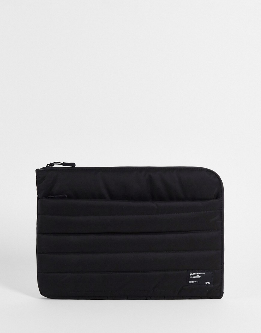 фото Мягкий черный чехол для ноутбука размером 13 дюймов typo-черный цвет