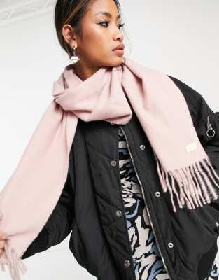 Шарфы и кейпы  Asos Мягкий розовый шарф из переработанных материалов с нашивкой Topshop-Розовый цвет