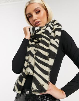 фото Мягкий шарф с рисунком "зебра" lipsy-мульти
