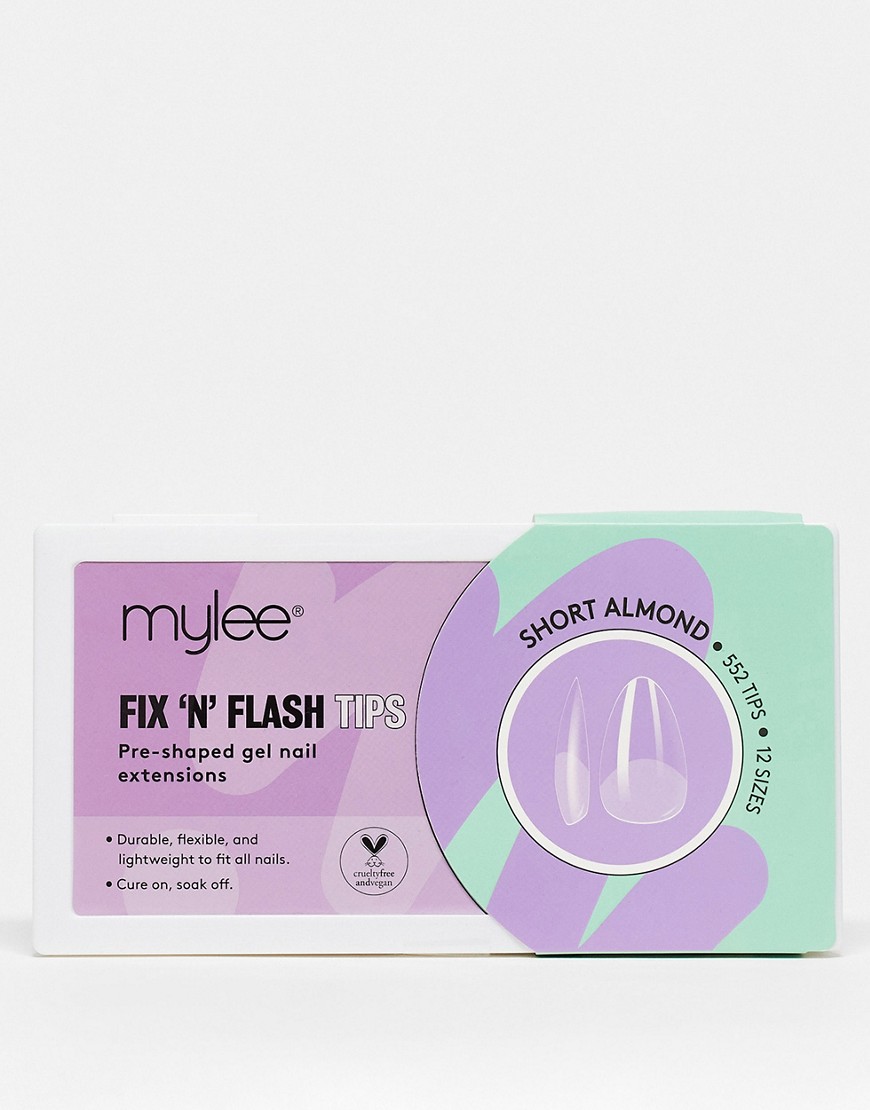 Mylee FIX ’N’ FLASH Tips - Short Almond-No colour