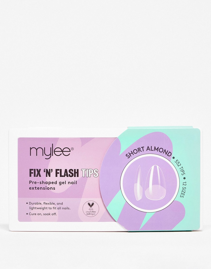 Mylee FIX ’N’ FLASH Tips - Short Almond-No colour