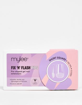 Mylee FIX 'N' FLASH Tips - Short Square-No colour