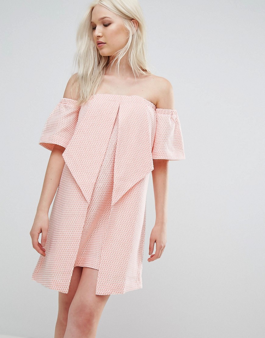 N12H Valley jurk met origami-Roze