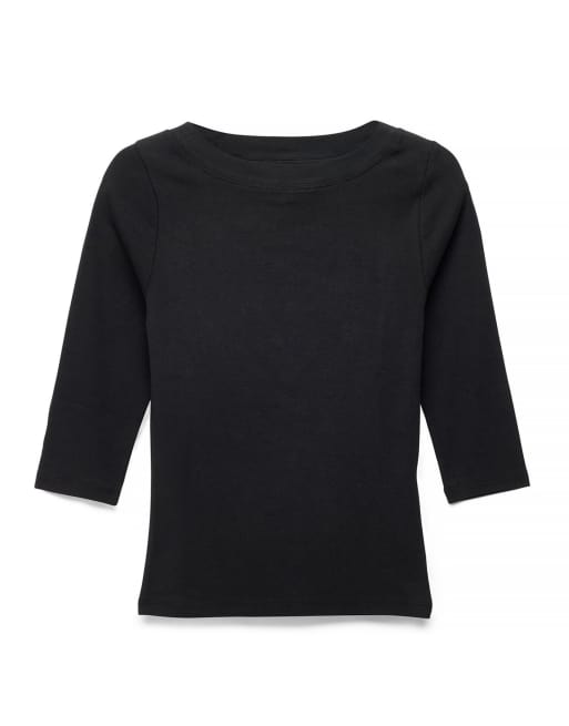 NA-KD 3/4 jersey top in black, 5 of 5