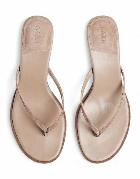NA-KD – Absatzschuhe aus Wildleder in Taupe - view 1