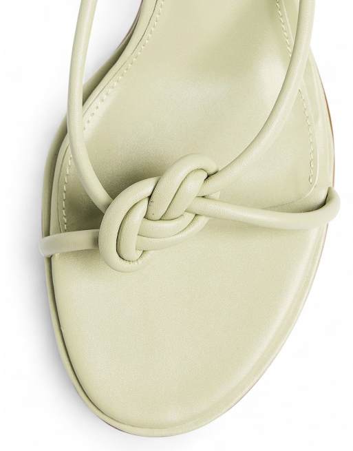 NA-KD Absatzschuhe mit Knotendetail in Hellgrün, 4 von 5