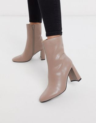 almond toe ankle booties