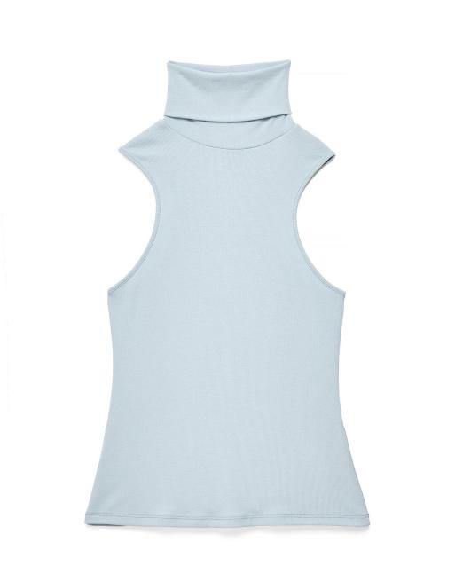 NA-KD ärmelloses Polo-Jersey-Oberteil in Blau, 4 von 5