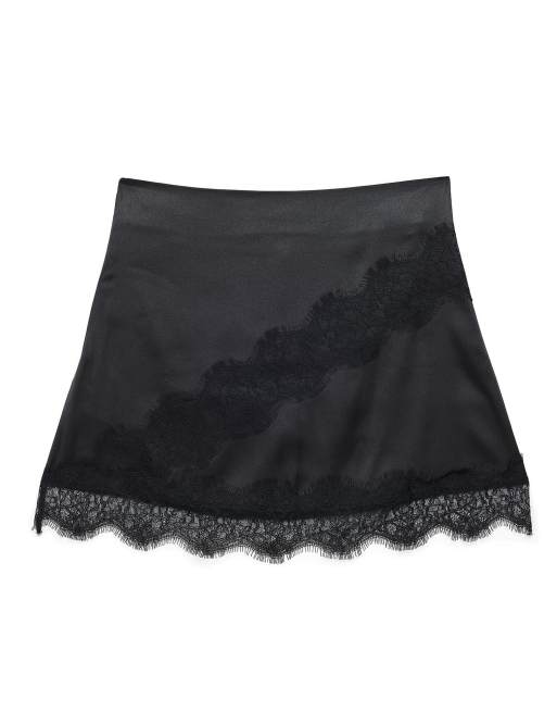 NA-KD asymmetrischer Spitzenrock in Schwarz, 5 von 5