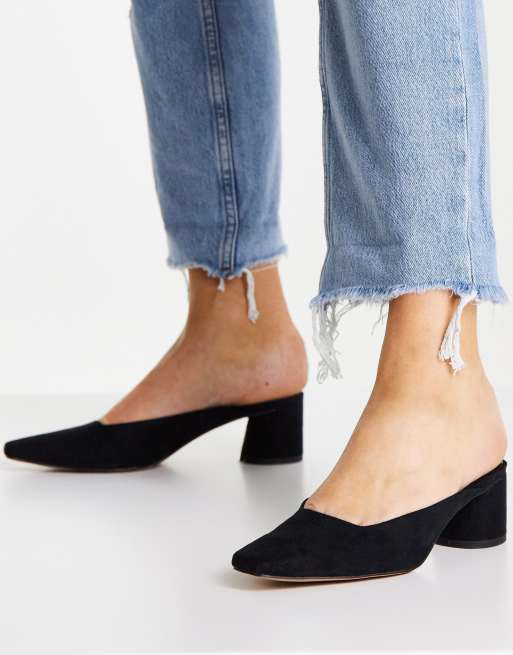 NA-KD ballerina mule shoes in black | ASOS