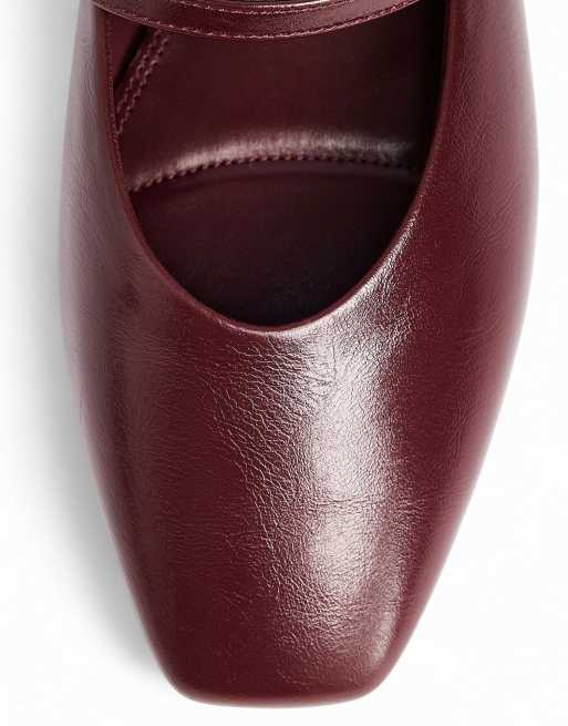 NA-KD Ballerinas mit Riemchendetail in Burgunderrot, 4 von 5